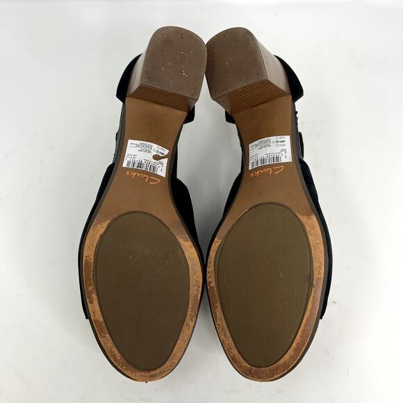 Clarks Deva Valeria Peep Toe Block Heel Ankle Booties - Picture 6 of 9